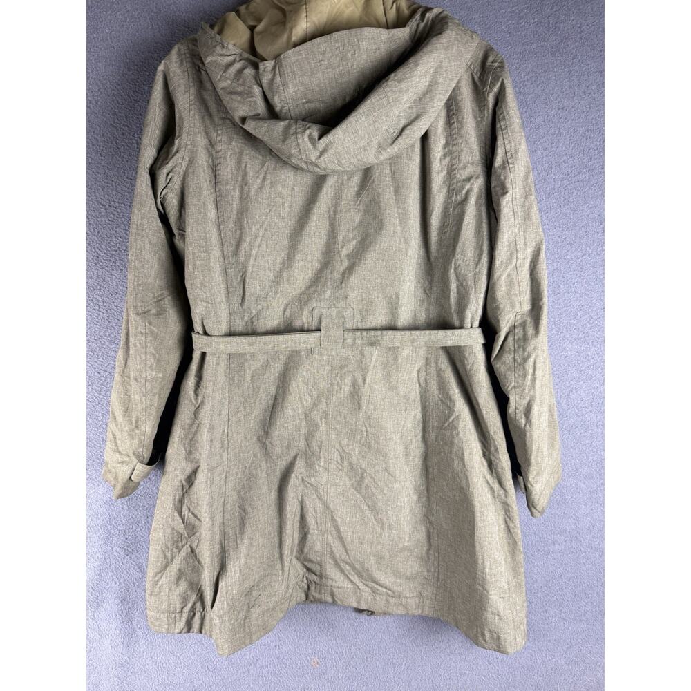 REI Co-op La Selva Womens Green Belted Full Zip Rain Jacket size Medium - Picture 4 of 5